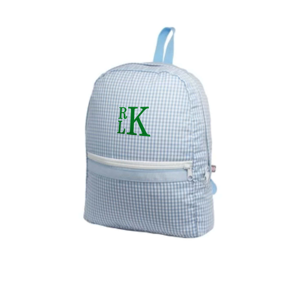 Blue Gingham Backpack