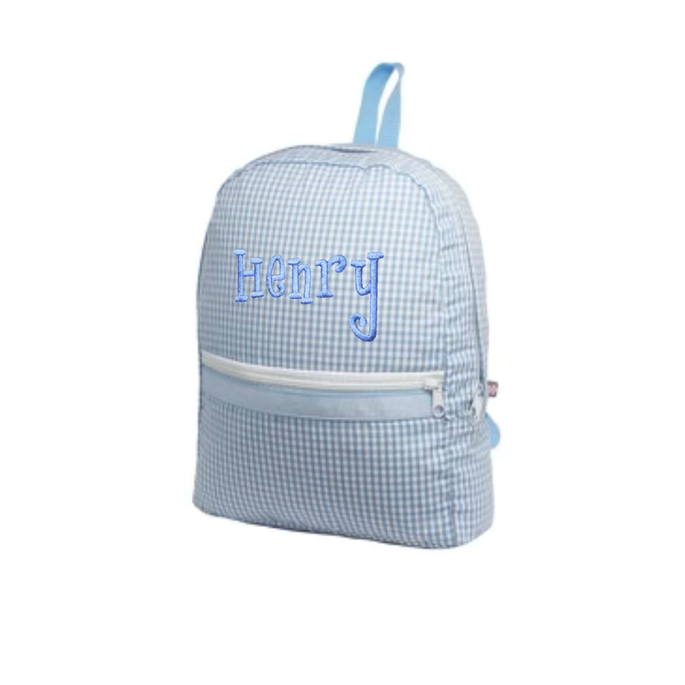 Blue Gingham Backpack