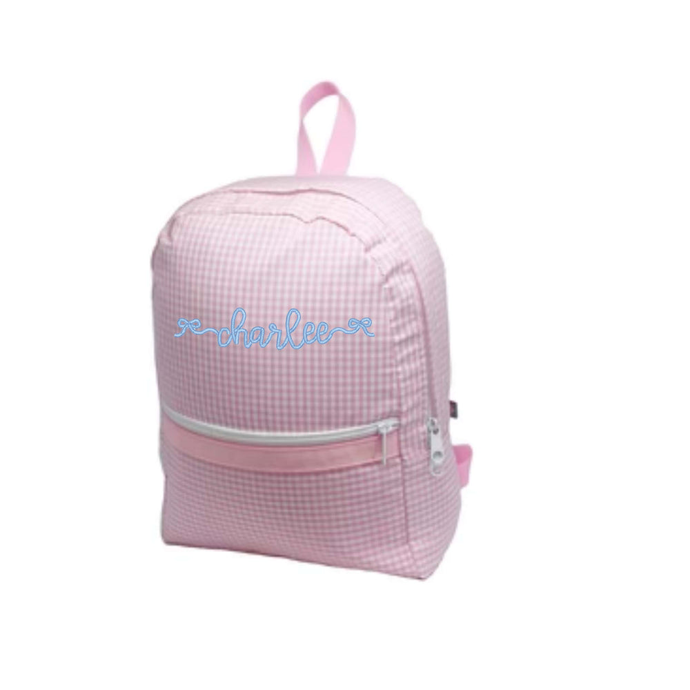 Pink Gingham Backpack