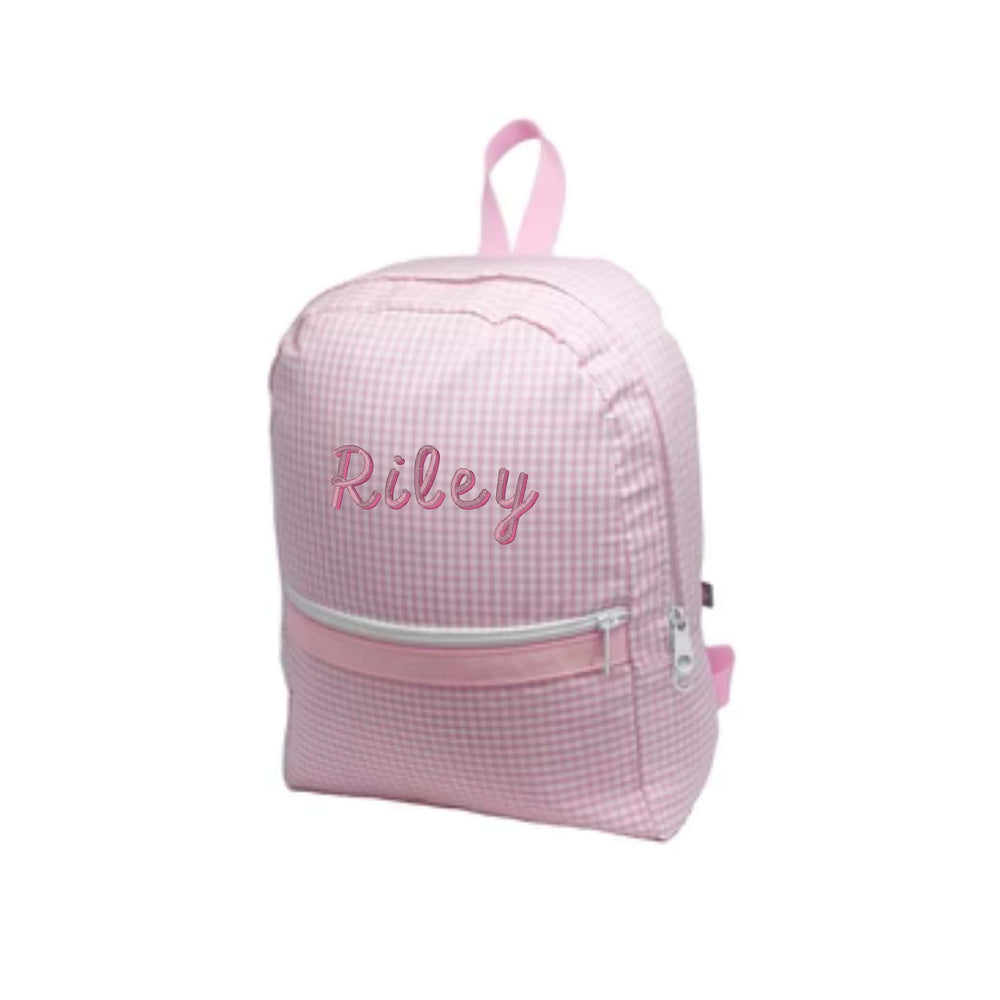 Pink Gingham Backpack