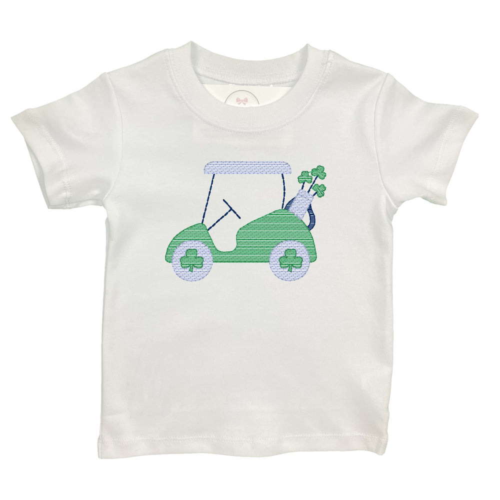 Shamrock Golf Cart Embroidered Shirt