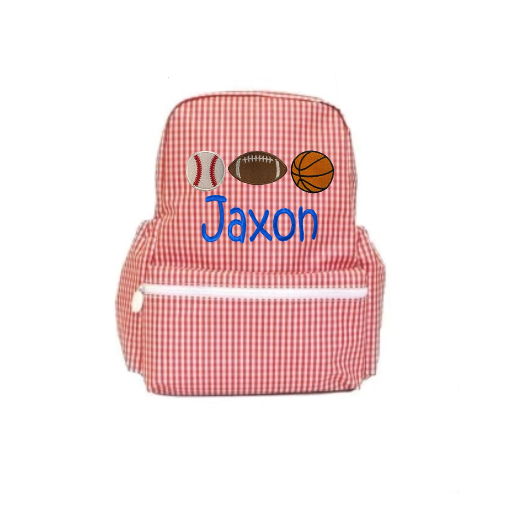 Red Gingham Backpack