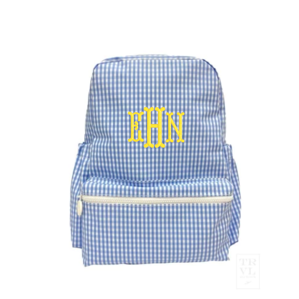 Blue Gingham Backpack